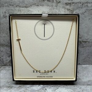 Rae Dunn Gold Letter T Necklace